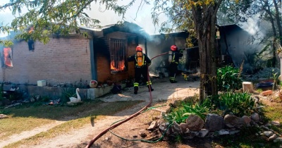 Valle Hermoso: incendio destruyó íntegramente una vivienda